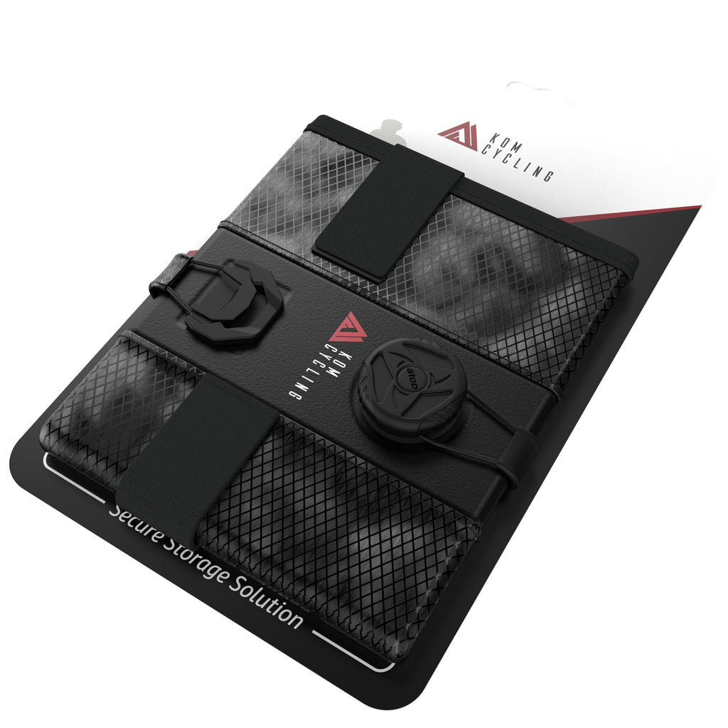 KOM Saddle Roll, in retail packaging, angled view