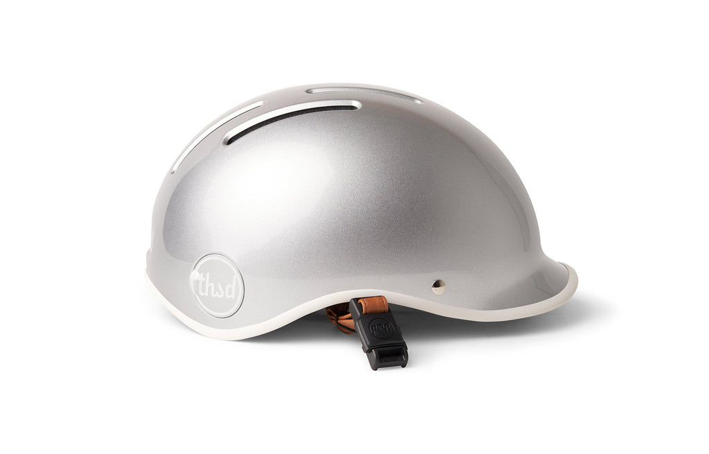 Heritage 2.0 Bike & Skate Helmet, silver, side profile