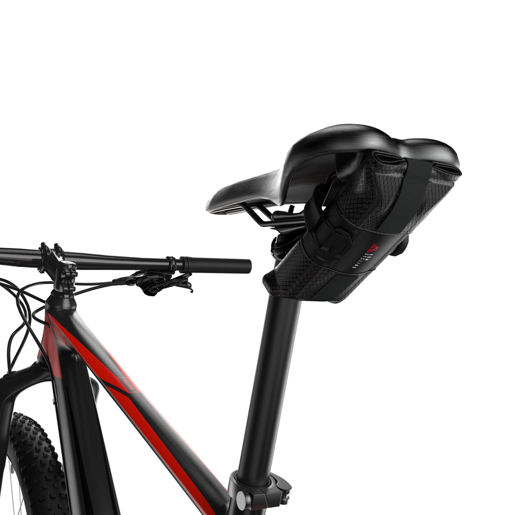 KOM Saddle Roll, mounted under a saddle, close-up