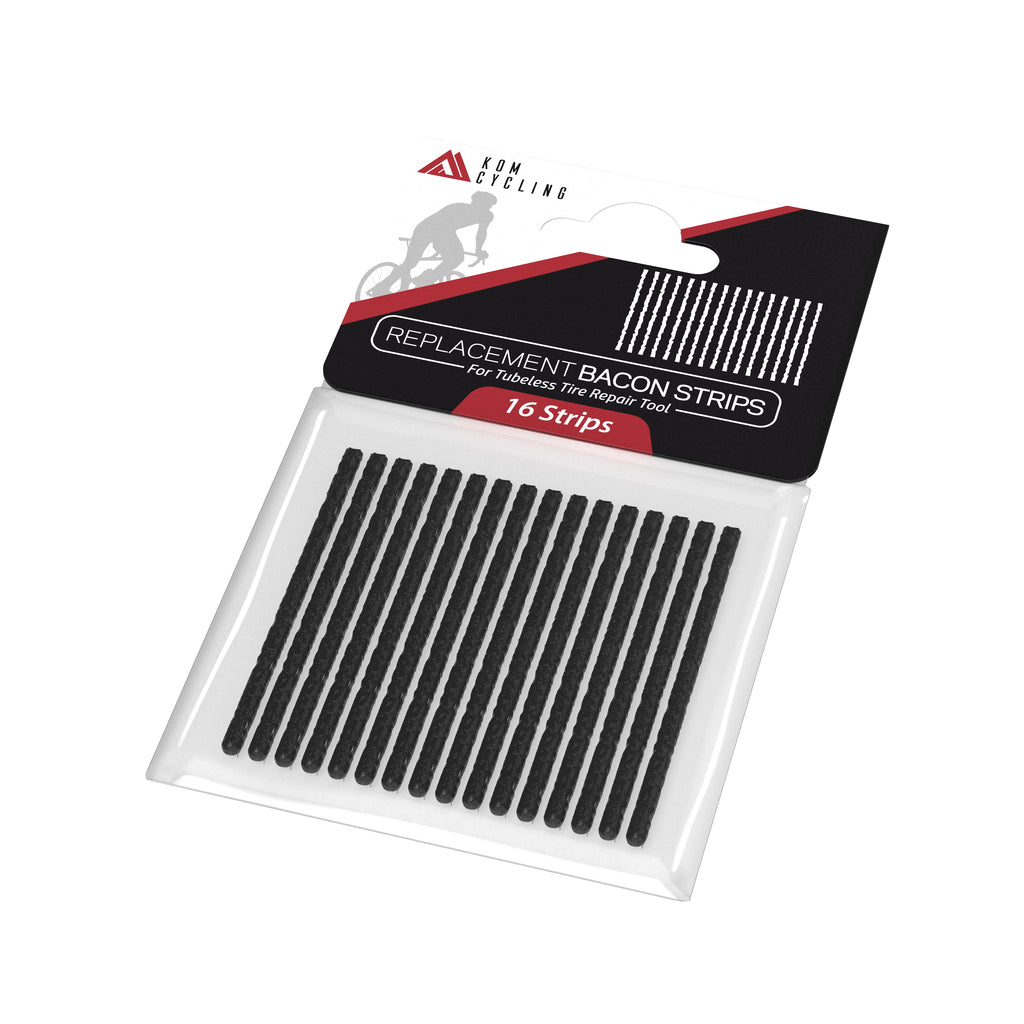 KOM Tubeless Repair Strips, replacement strips in retail packaging