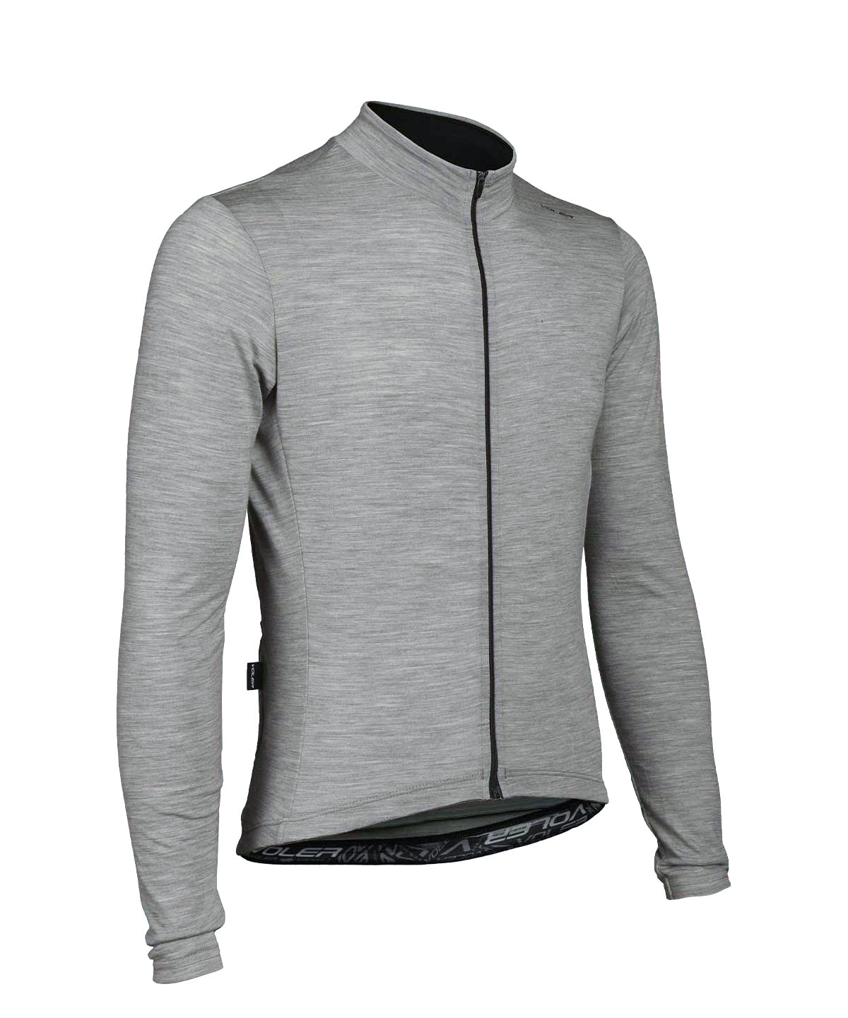 Voler Men's Midweight Merino Long Sleeve Jersey, Heather Grey