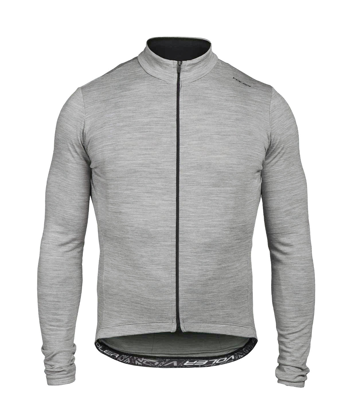 Voler Men's Midweight Merino Long Sleeve Jersey, Heather Grey