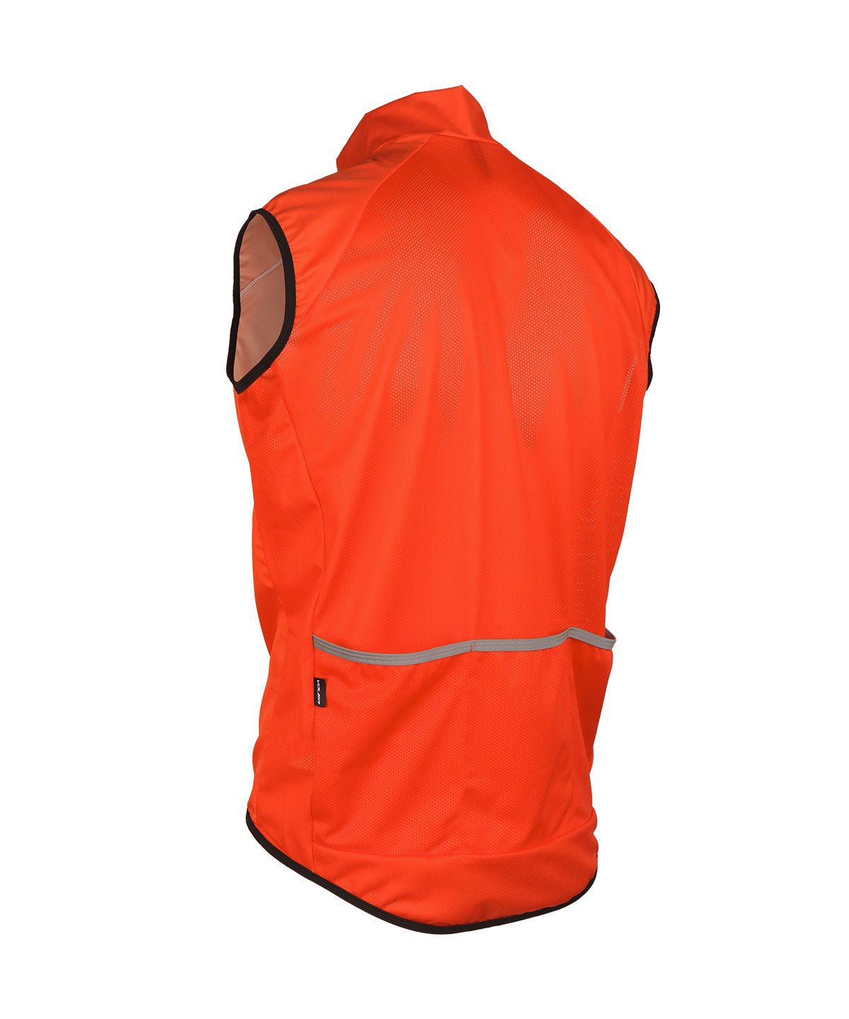 Voler Men's Classic Wind Vest, orange, back view with pocket