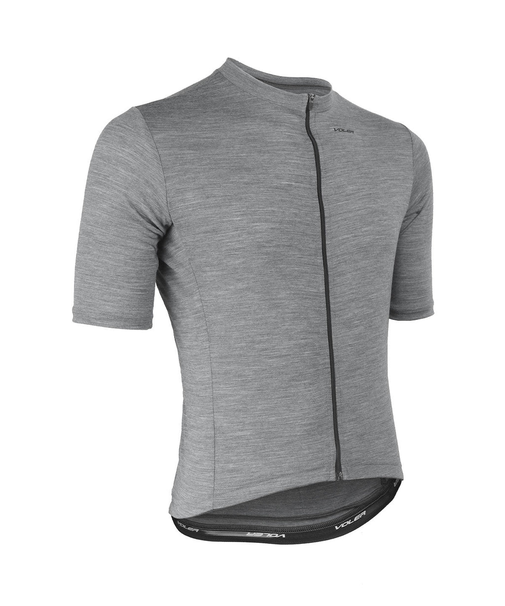 Voler Men's Lightweight Merino Jersey, Grey Heather
