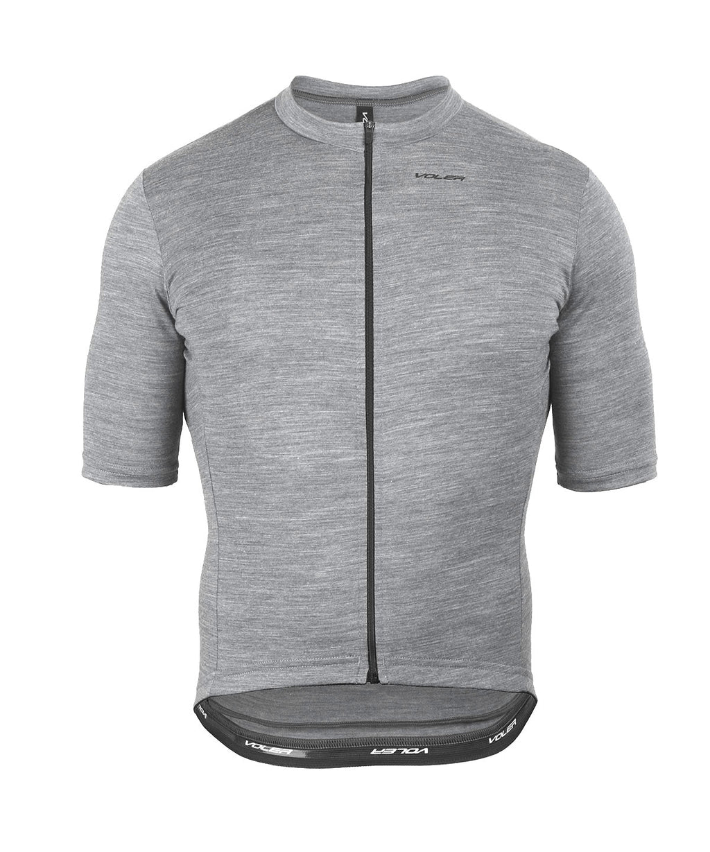 Voler Men's Lightweight Merino Jersey, Grey Heather