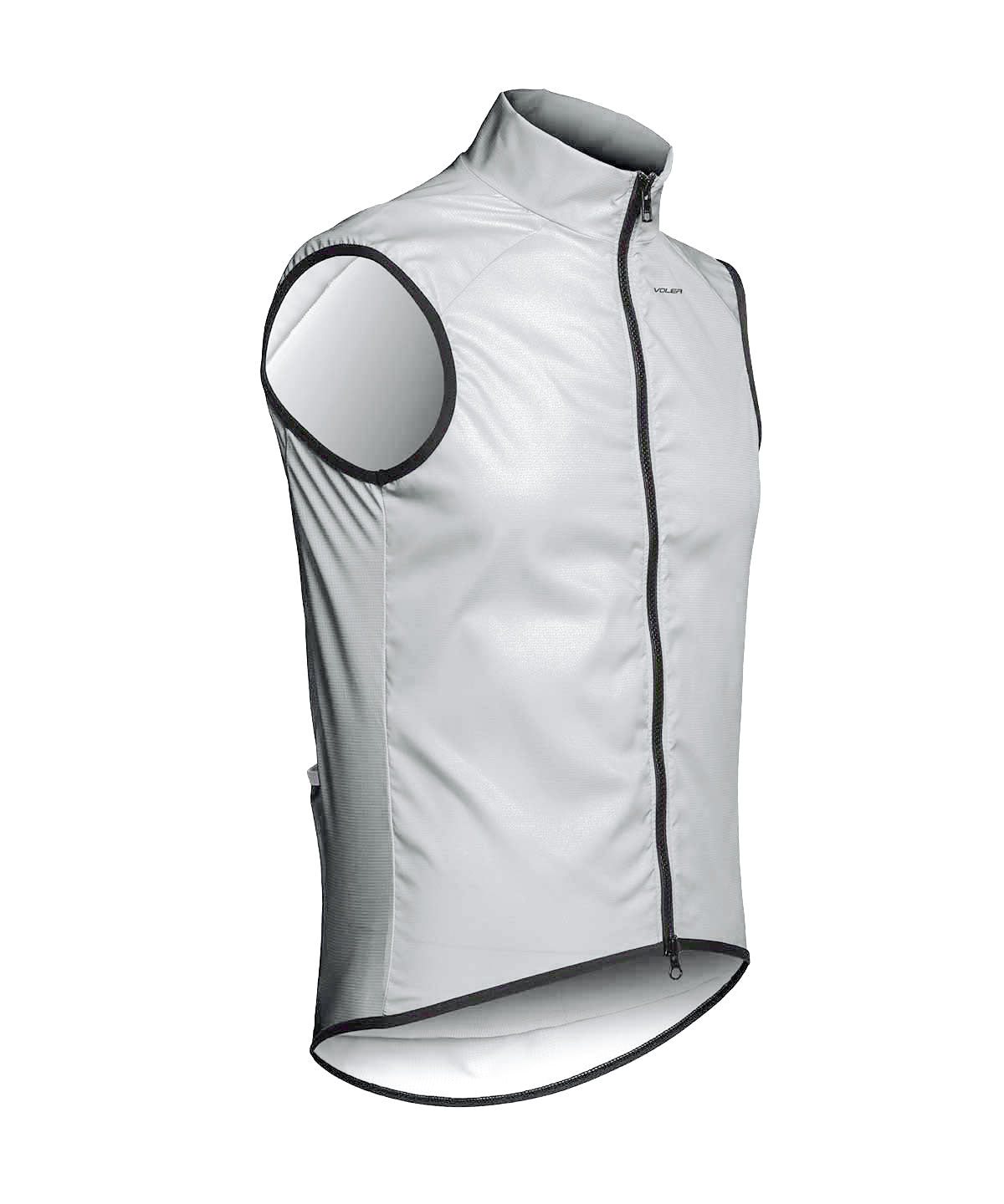 Voler Men's Wind Vest, Cloud Grey, front angle