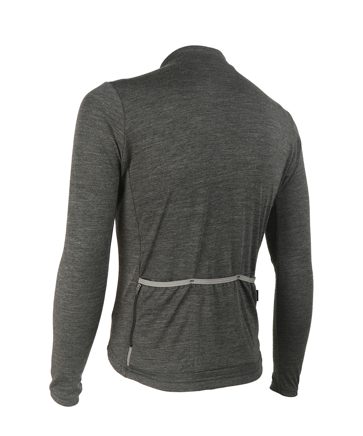 Voler Men's Midweight Merino Long Sleeve Jersey, Charcoal Heather