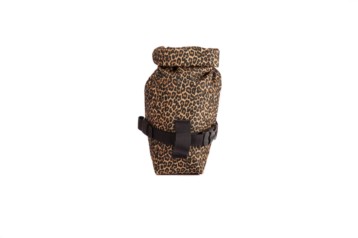 Outer Shell Rolltop Saddlebag, Leopard