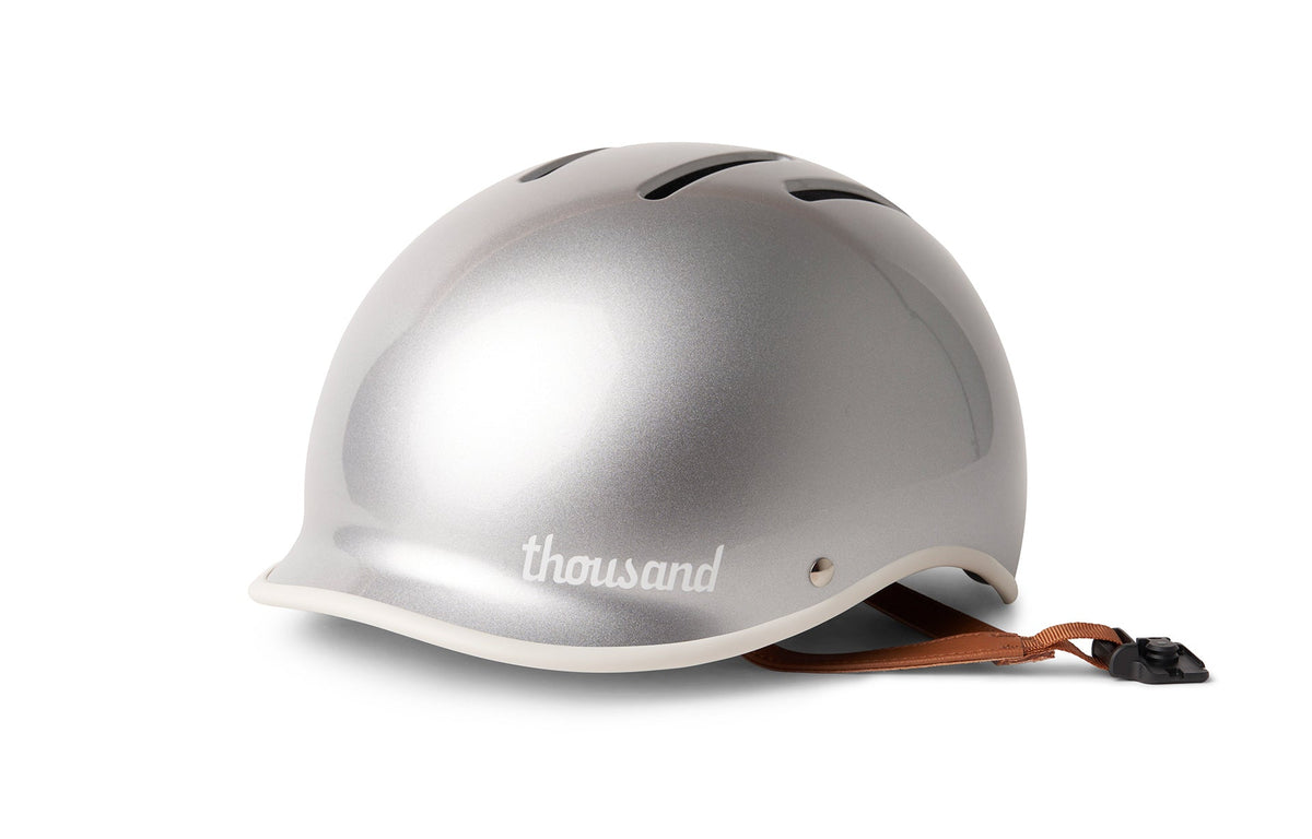 Heritage 2.0 Bike & Skate Helmet, silver, rear angle