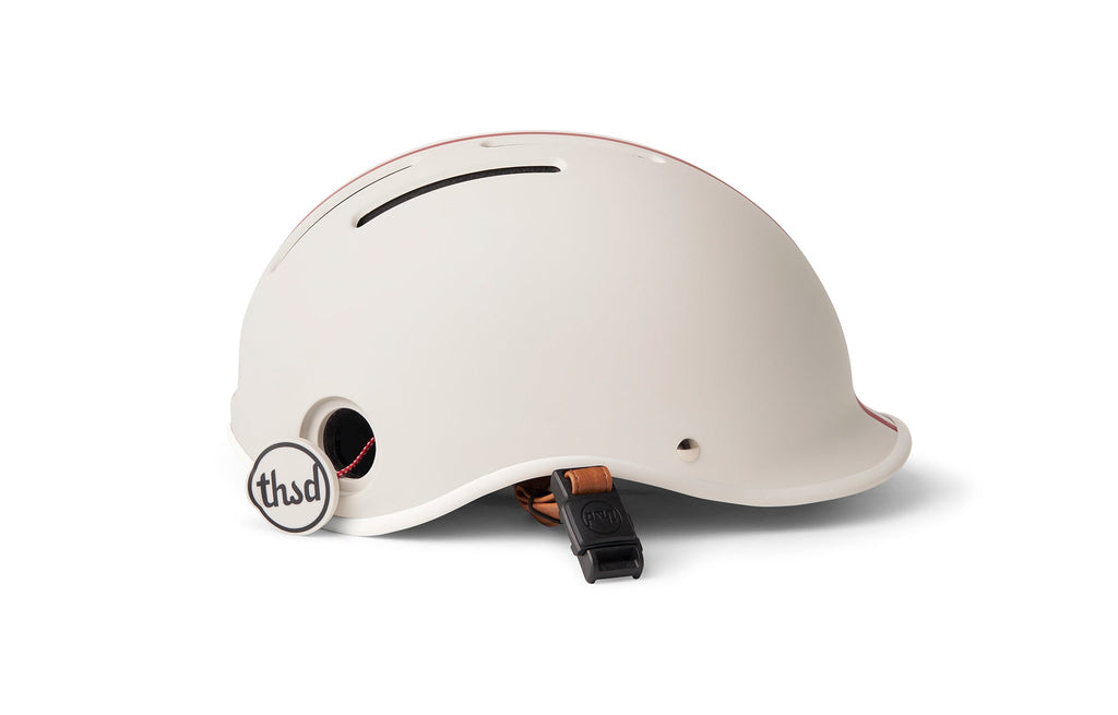 Heritage 2.0 Bike & Skate Helmet, white, side profile with lock port open