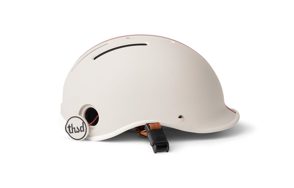 Heritage 2.0 Bike & Skate Helmet, white, side profile with lock port open