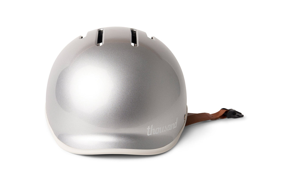 Heritage 2.0 Bike & Skate Helmet, silver, rear angle from behind