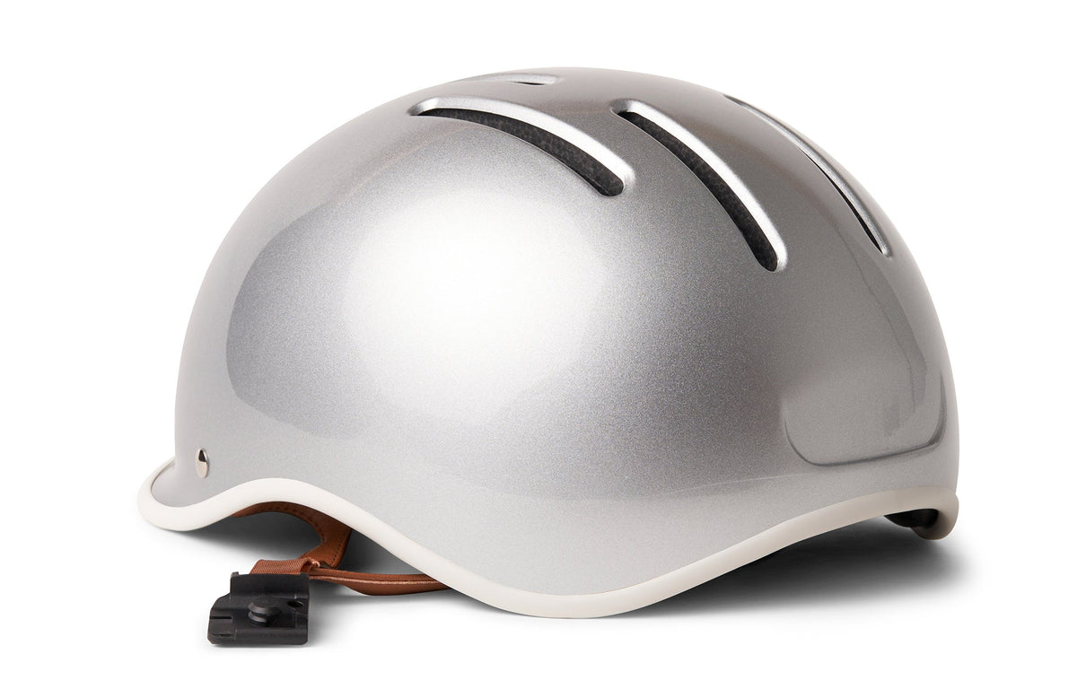 Heritage 2.0 Bike & Skate Helmet, silver, close-up side view