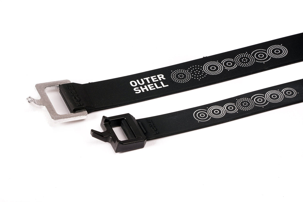 Outer Shell Logo Voilé Strap, two straps, metal and nylon buckle options