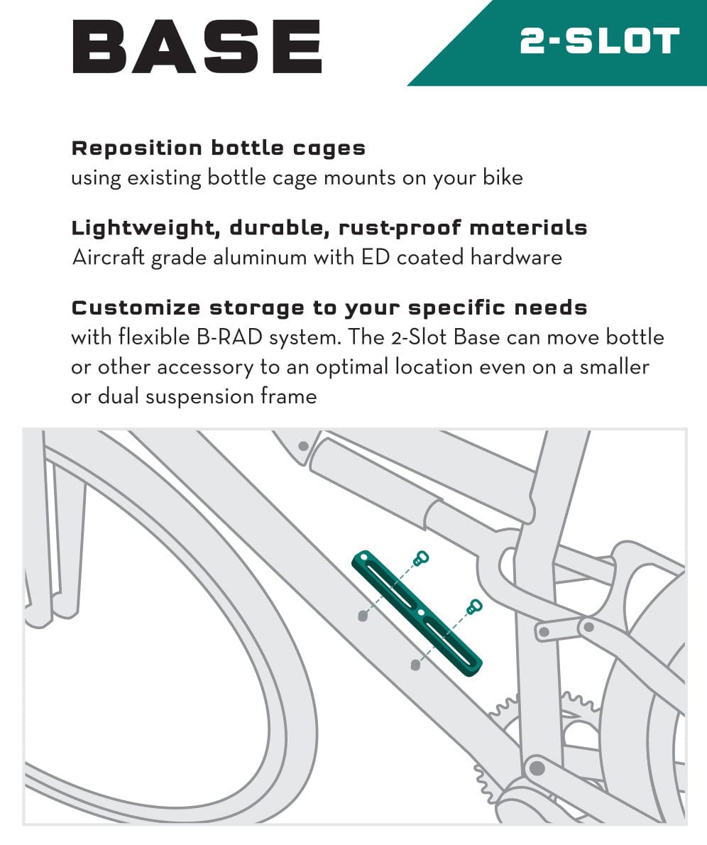 Wolf Tooth B-RAD Mounting Base, 2-slot base product sheet