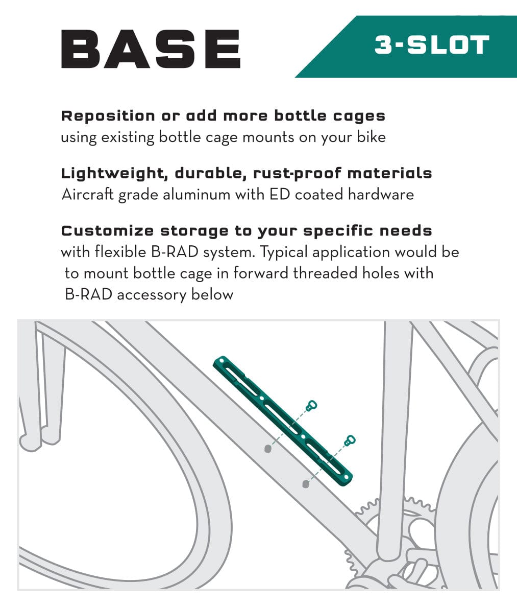 Wolf Tooth B-RAD Mounting Base, 3-slot base product sheet