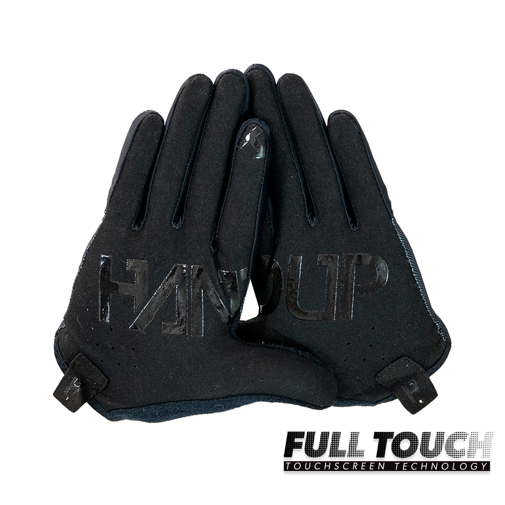 Handup SunDura Gloves, Pure Black, pair shown together, touchscreen fingertips