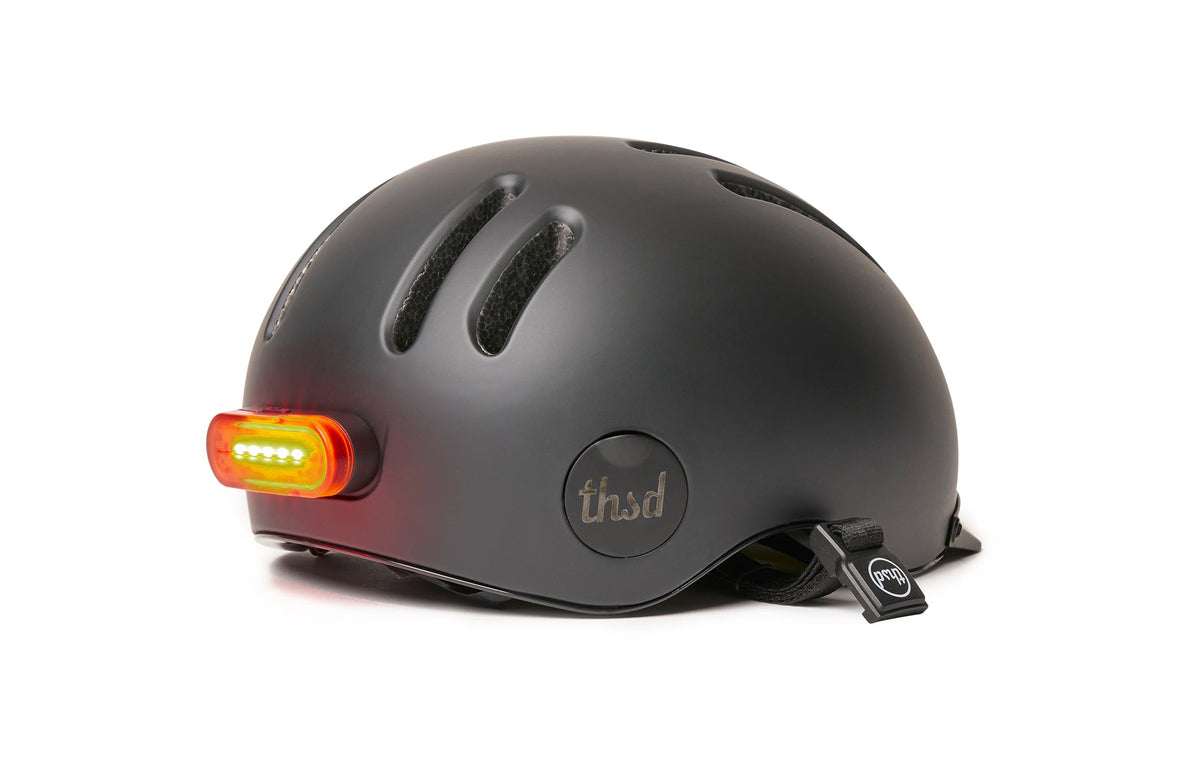 Chapter MIPS Helmet, black, side view with rear light on