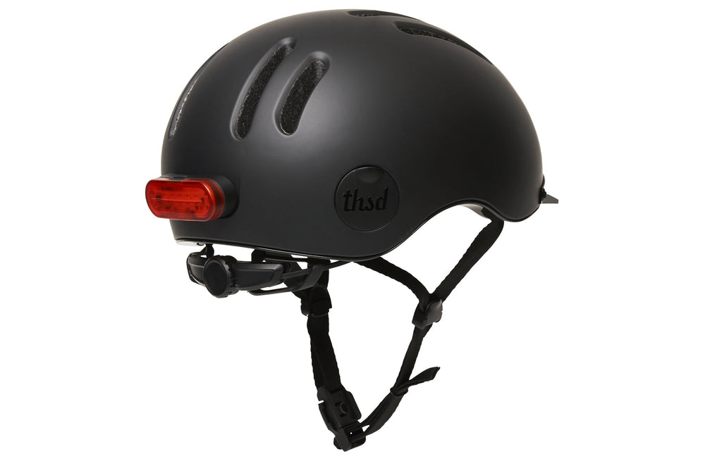 Chapter MIPS Helmet, black, rear angle with straps and light