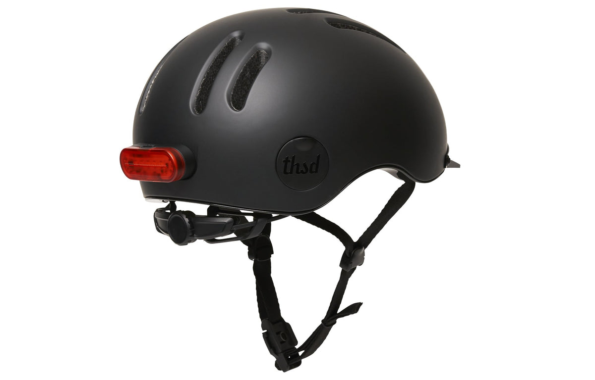 Chapter MIPS Helmet, black, rear angle with straps and light