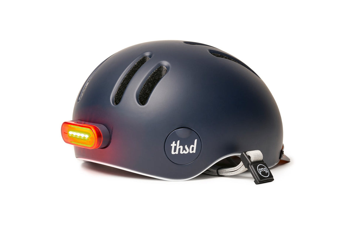 Chapter MIPS Helmet, navy, side view with rear light on