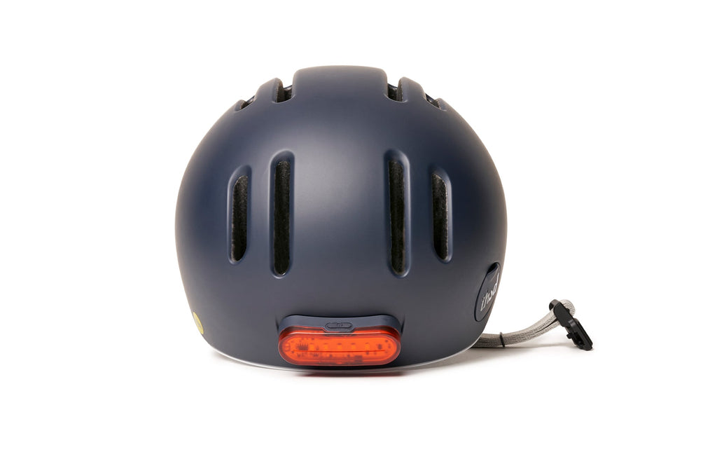 Chapter MIPS Helmet, navy, rear view with light on