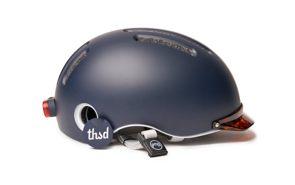 Chapter MIPS Helmet, navy, side profile with lock port open