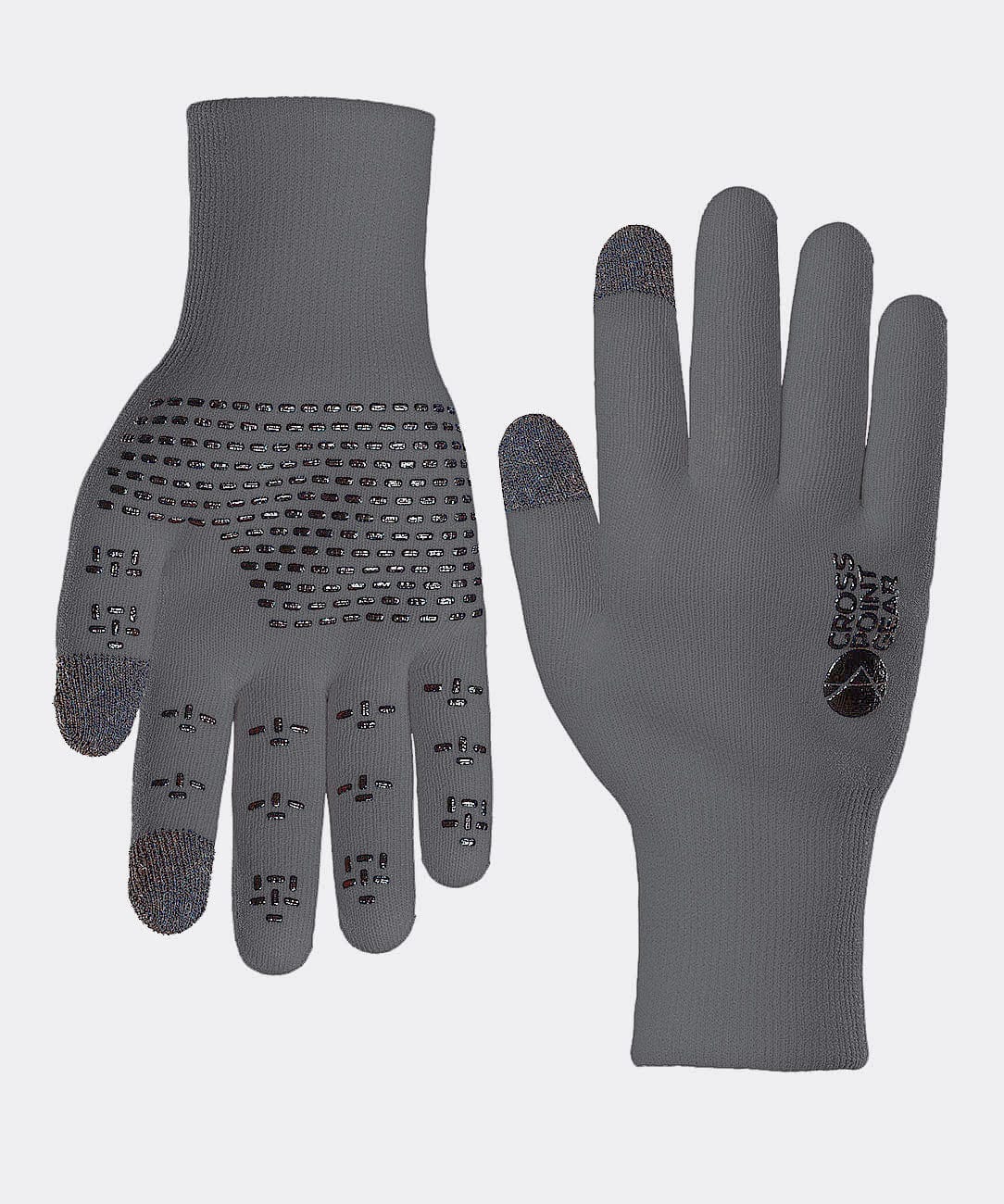 Cross Point Waterproof Knit Gloves: Sport, Grey