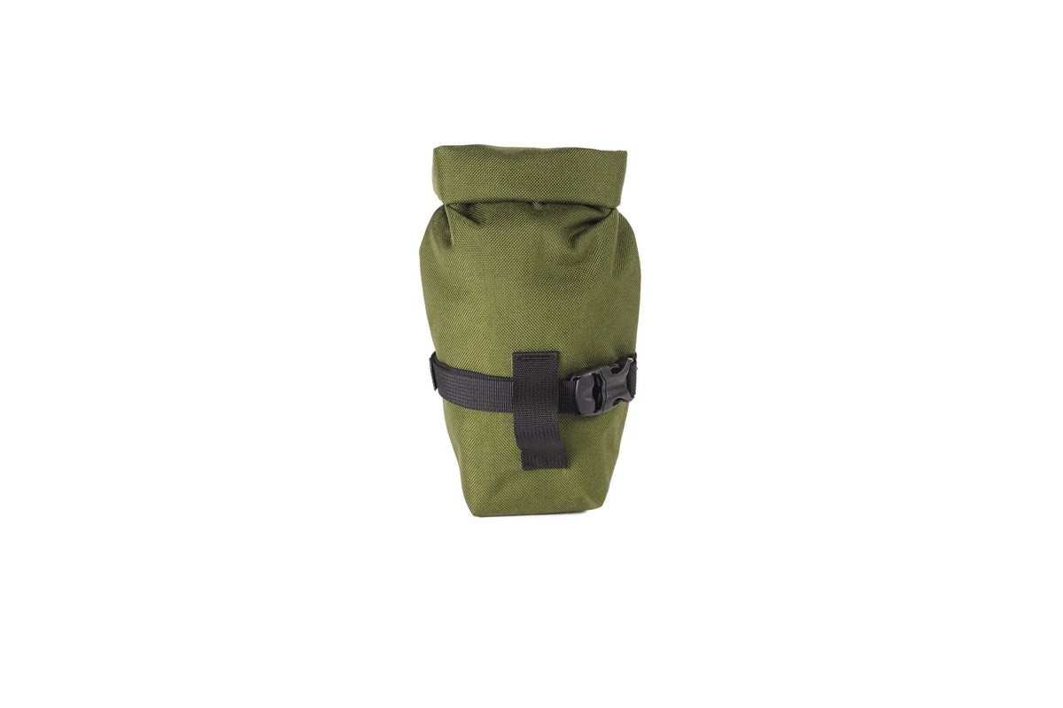 Outer Shell Rolltop Saddlebag, Olive