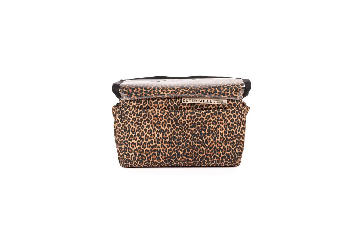 Outer Shell Drawcord Handlebar Bag, Leopard