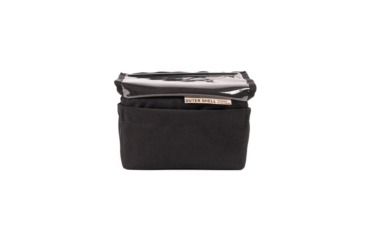 Outer Shell Drawcord Handlebar Bag, Black