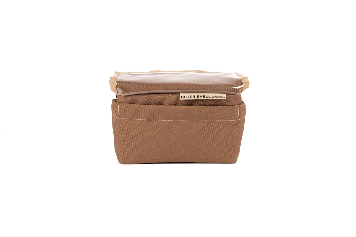 Outer Shell Drawcord Handlebar Bag, Brown