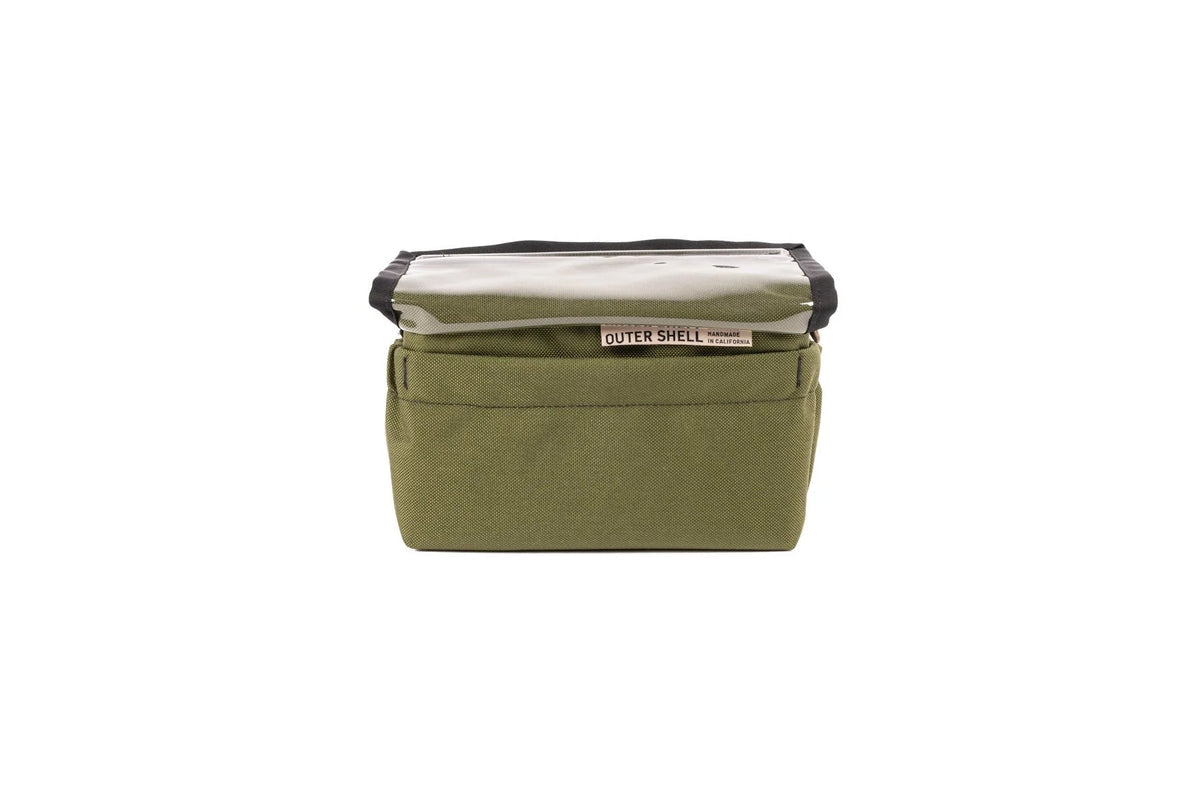 Outer Shell Drawcord Handlebar Bag, Olive