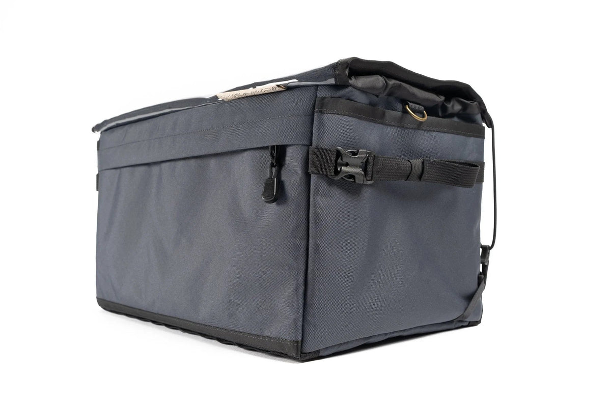 Outer Shell Rack Bag, gray, front angle