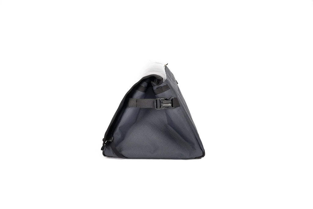 Outer Shell Rack Bag, folded flat, side view