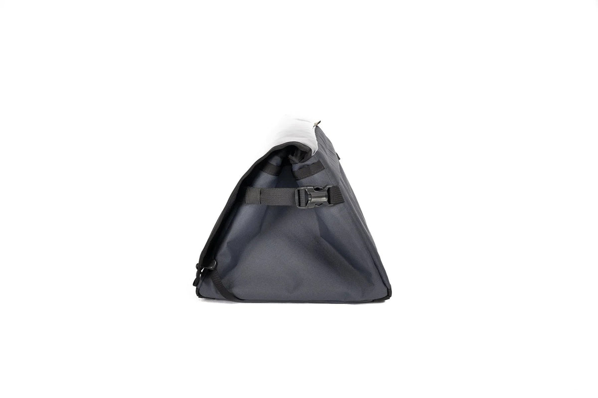 Outer Shell Rack Bag, folded flat, side view