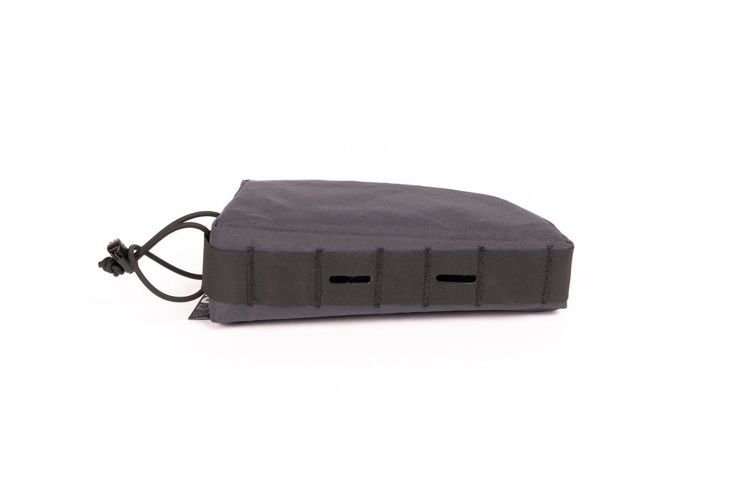 Outer Shell Top Tube Bag, bottom view with strap slots