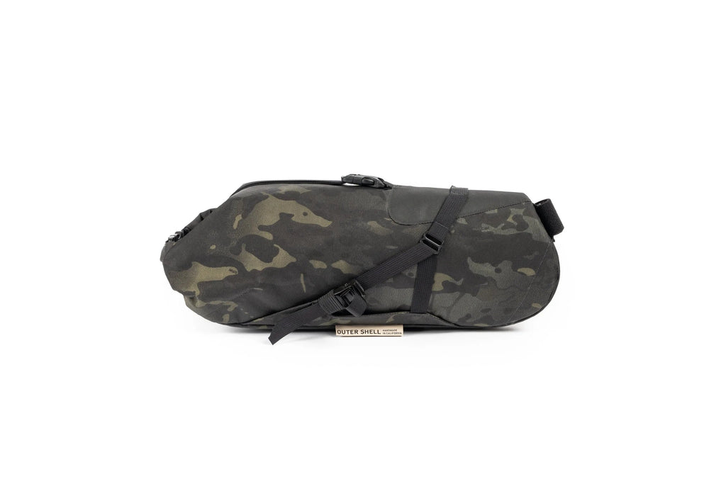 Outer Shell Seatpack, camo, side view