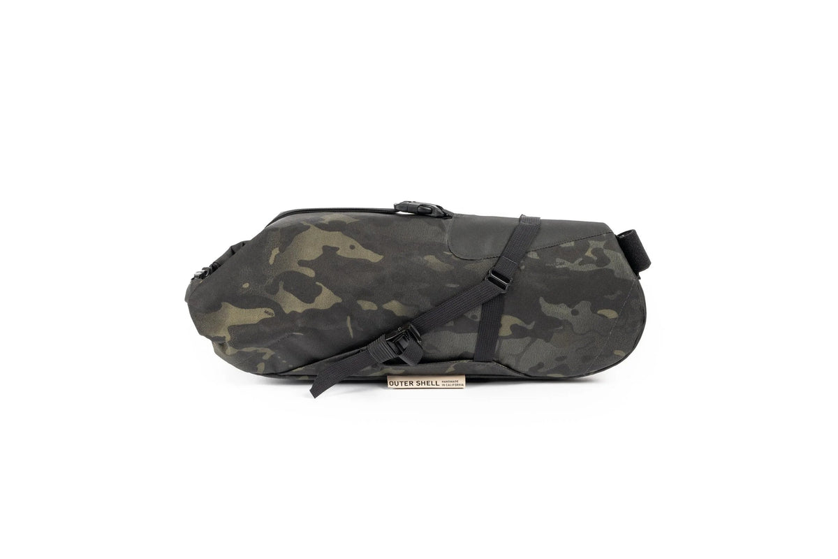 Outer Shell Seatpack, camo, side view