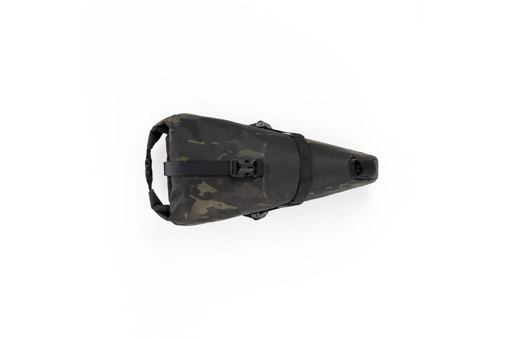Outer Shell Seatpack, bottom view with straps