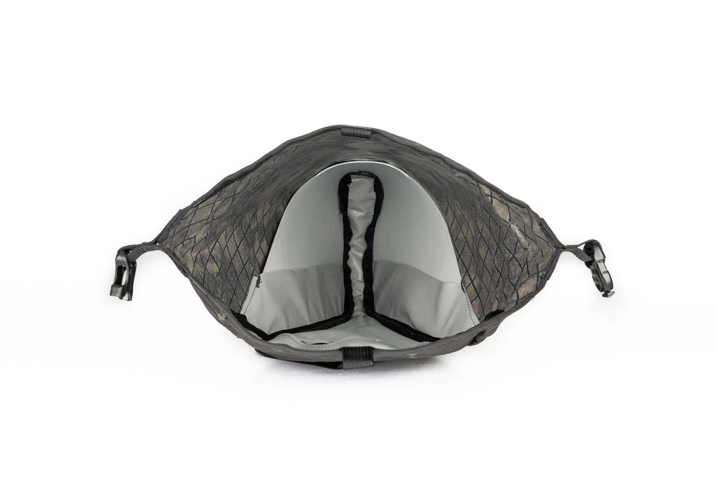 Outer Shell Seatpack, open, top view of the interior