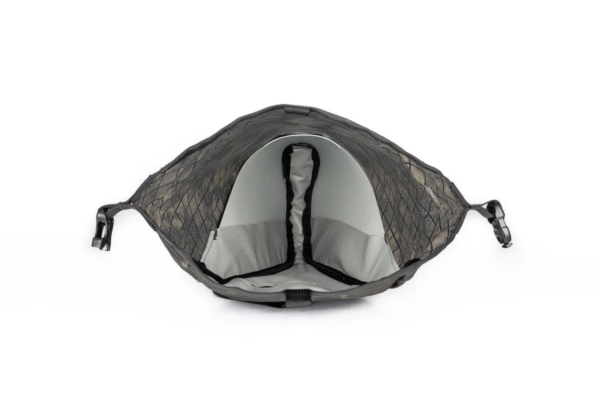 Outer Shell Seatpack, open, top view of the interior