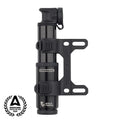 Wolf Tooth EnCase 40cc mini pump in black with its frame mount bracket
