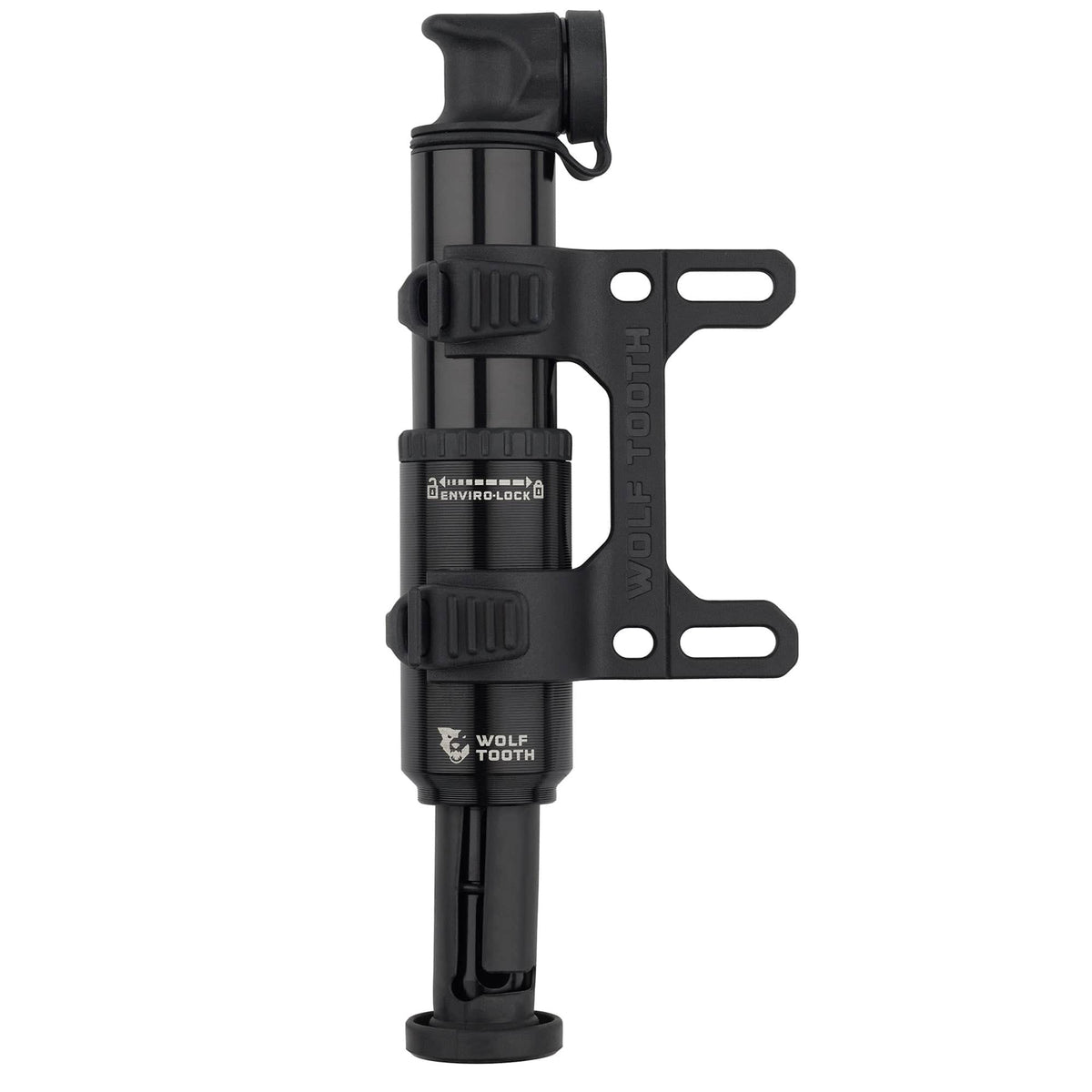 Wolf Tooth EnCase Pump 40cc, pump in its mount, front view