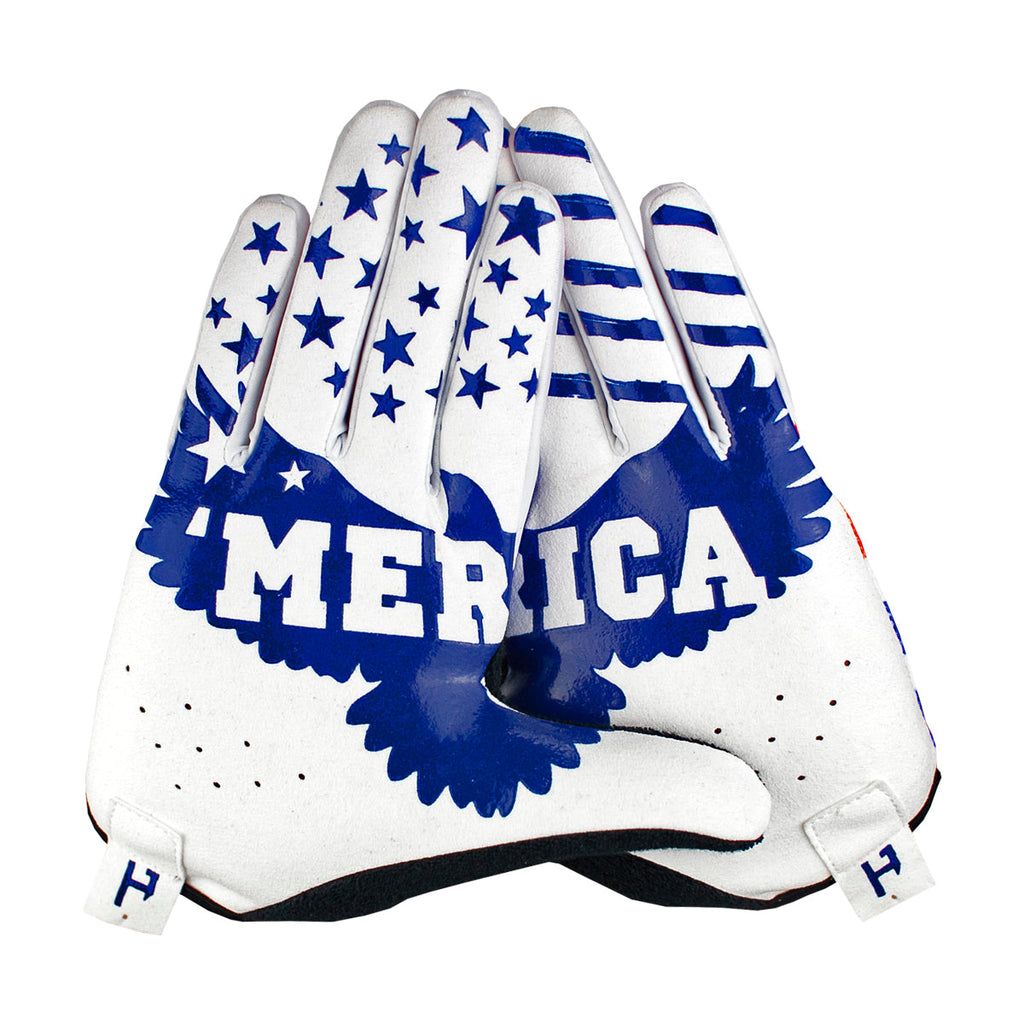 Handup Gloves, Original 'MERICAS, pair shown together, palm side with eagle print