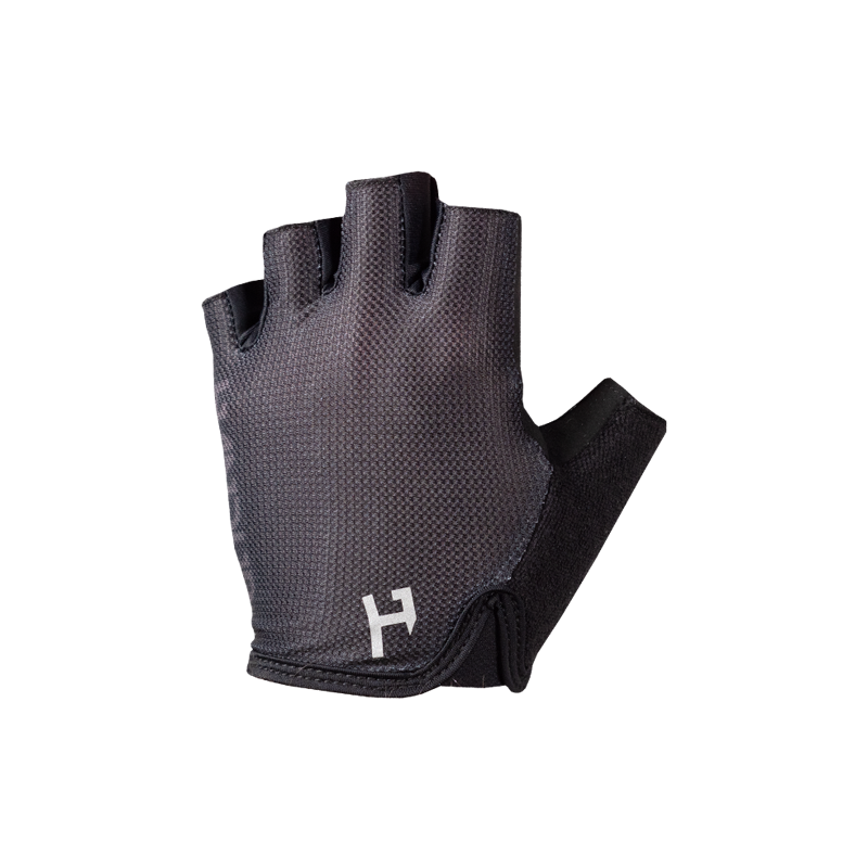 Handup Shorties Fingerless Gloves, Pure Black cycling glove