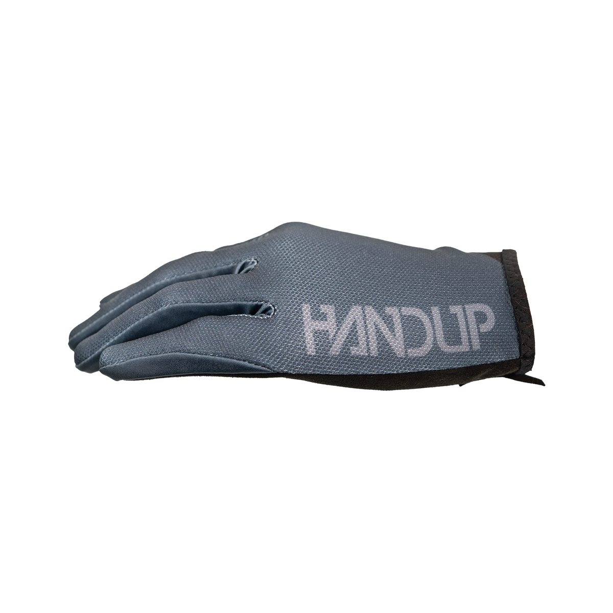 Handup Gloves, Blue Steel, folded, side view