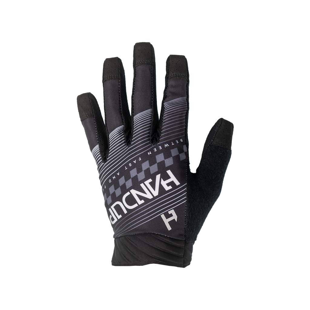Handup Pro-Formance Gloves, Black/Grey, full-finger cycling glove
