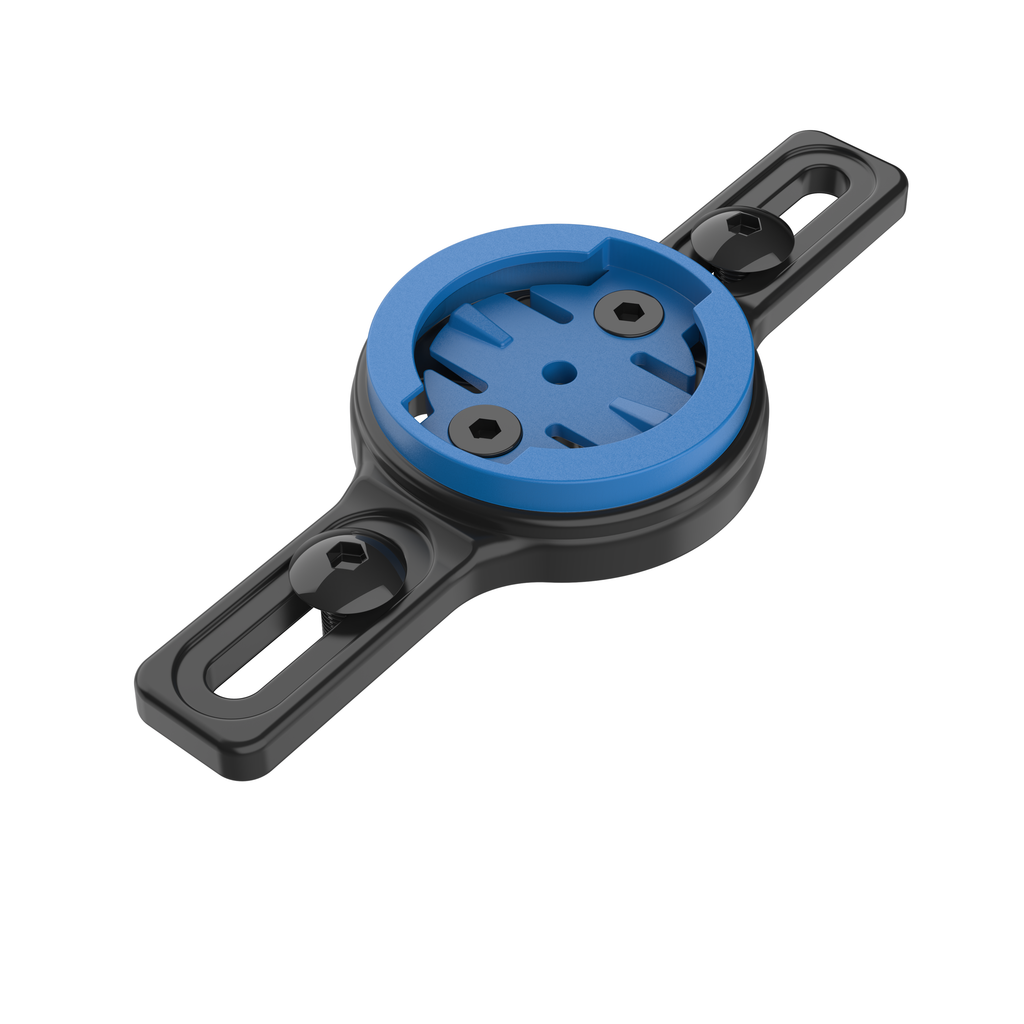 KOM Rear Rack Radar Mount for Garmin Varia, mount with blue insert