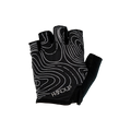 Handup Shorties Fingerless Gloves, Topo Map Black cycling glove